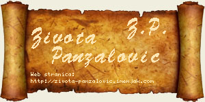 Života Panzalović vizit kartica